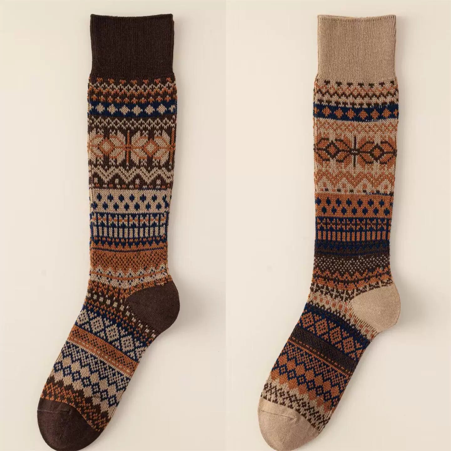 Crystorax | Women’s Cotton Calf Socks with Double-Knit Structure