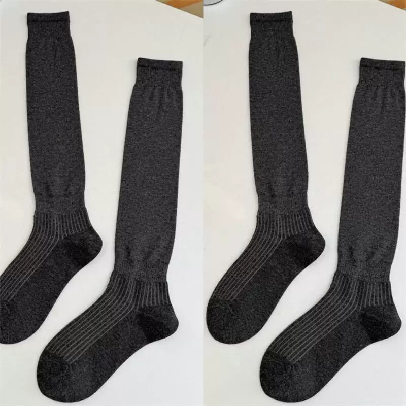 Crystorax | Solid Color Knee-Length Socks for Women with Relaxed Fit
