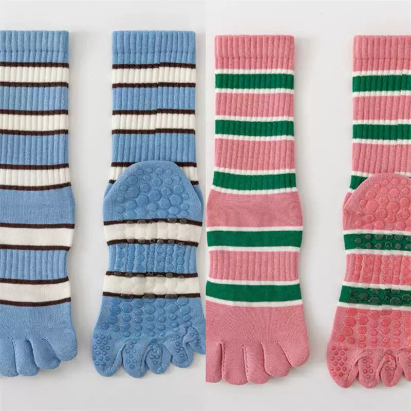 Crystorax | Women’s Five-Finger Yoga Socks with Mid-Calf Coverage