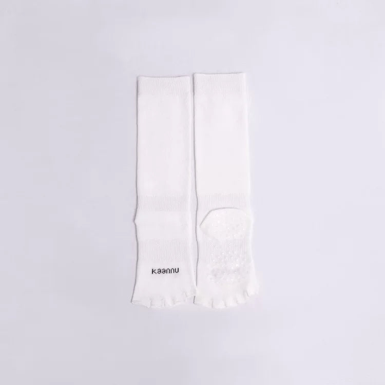 Crystorax | Split-Toe Cotton Yoga Socks for Women, Long Tube Mid-Calf Socks for Spring and Autumn Indoor Fitness