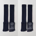 Crystorax | Thick Five-Toe Yoga Long Tube Socks for Women, Non-Slip Split-Toe Pilates Socks for Autumn and Winter