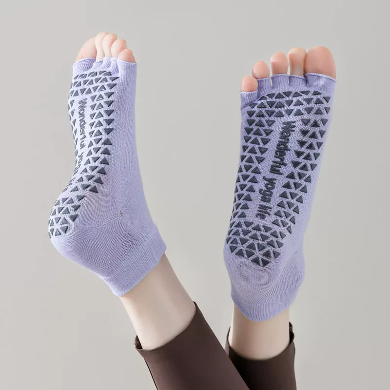Crystorax | Women’s Open-Toe Five-Finger Yoga Socks for Spring and Summer