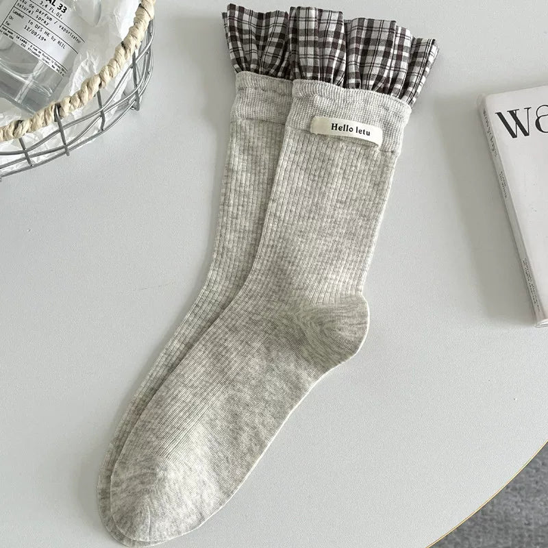 Crystorax | Long Mid-Calf Socks for Women with Cushioned Pile Texture  Description