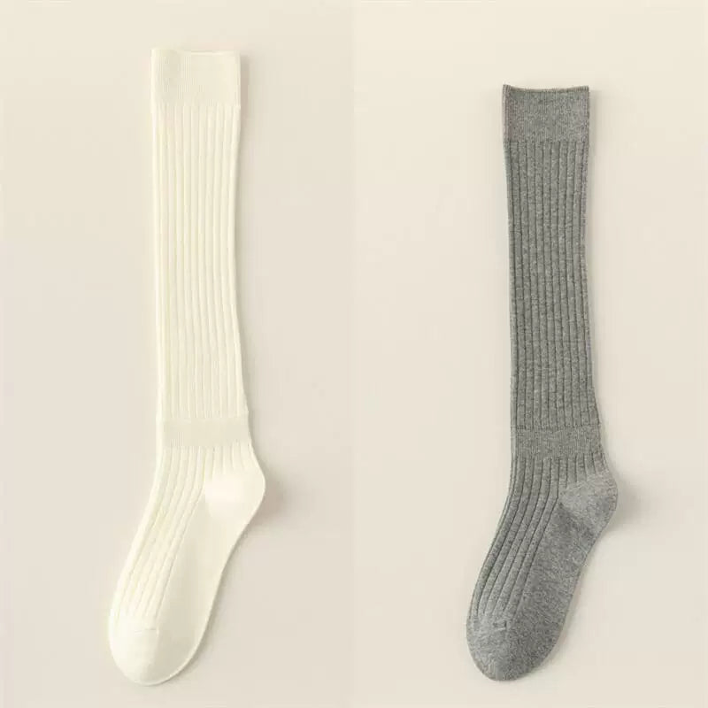 Crystorax | Knee-Length Striped Socks for Women with Lightweight Knit