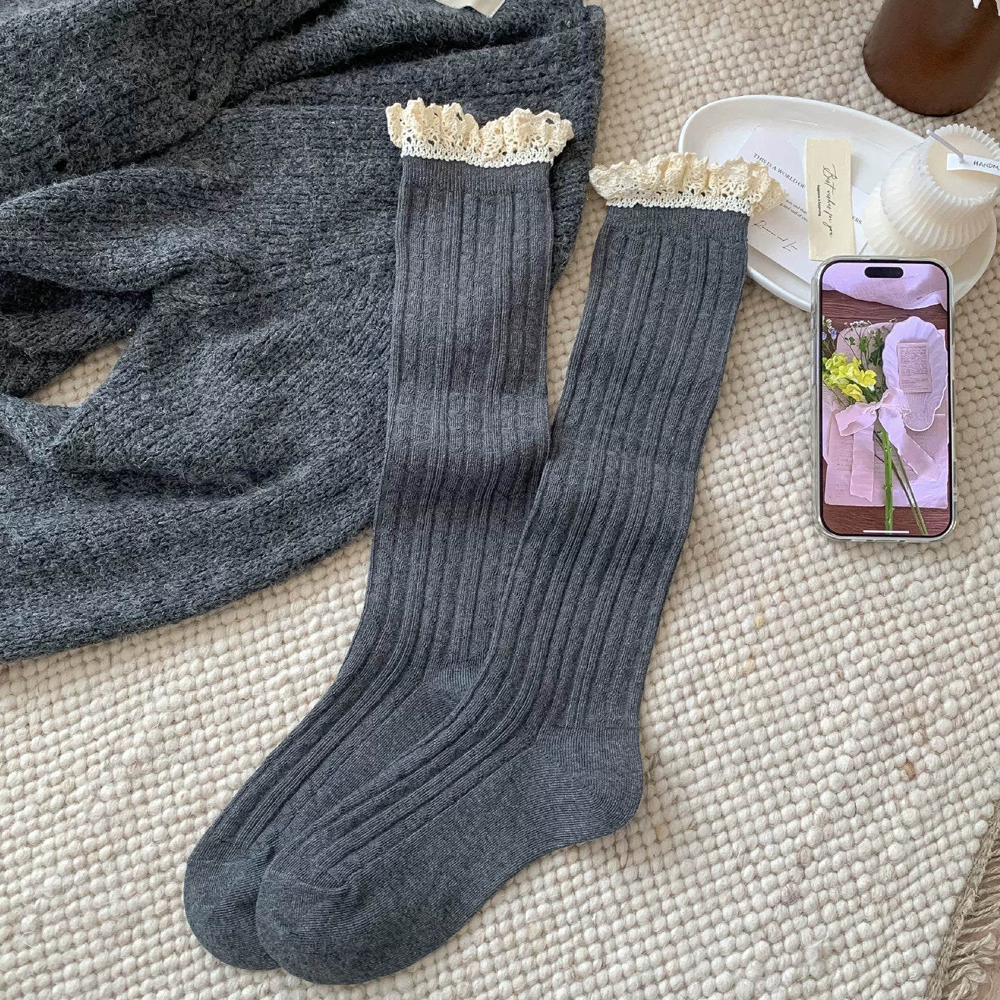 Crystorax | Women’s Everyday Calf Socks with Double-Knit Construction