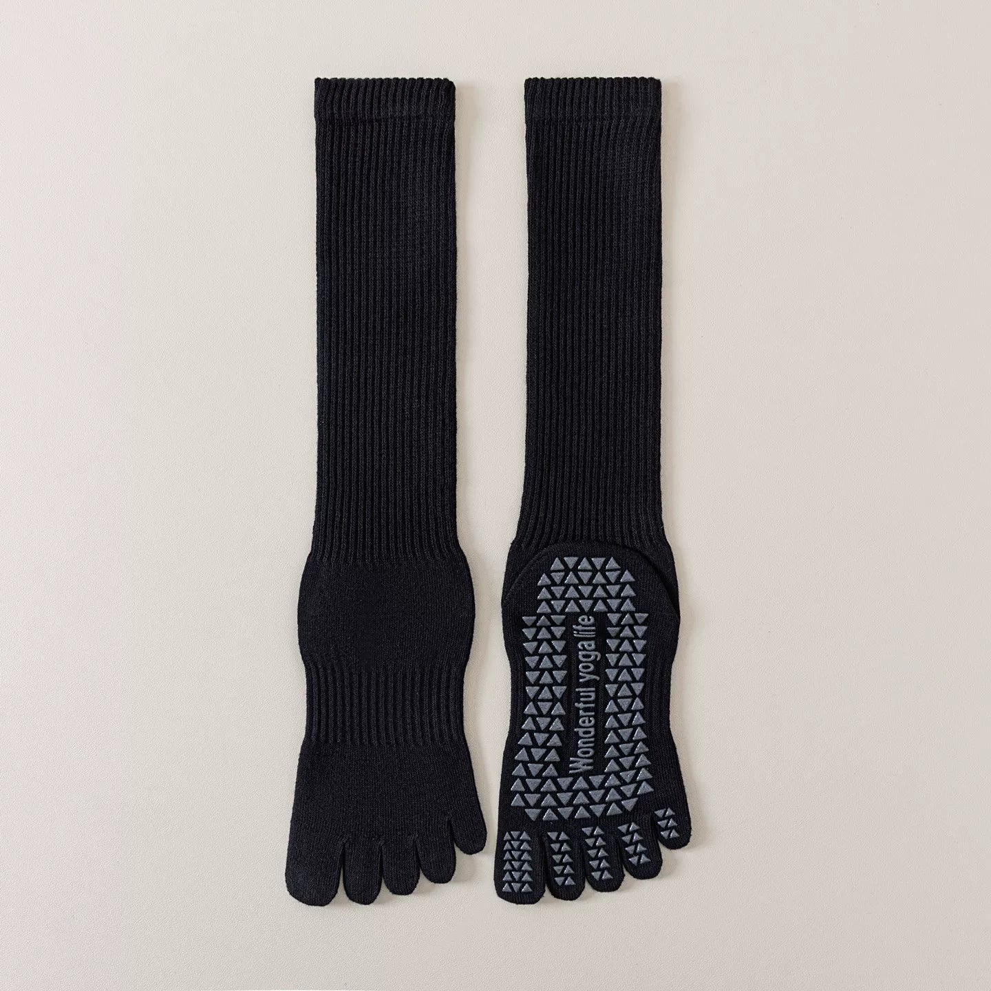 Crystorax | Women’s Five-Finger Yoga Socks with Mid-Calf Length