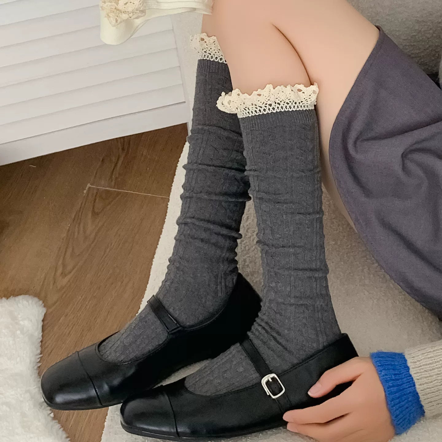 Crystorax | Women’s Everyday Calf Socks with Double-Knit Construction