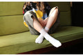 Crystorax | 2-Pack Retro Lace Mesh Mid-Calf Socks for Women, Korean and Japanese Style Hollow Spring Autumn Socks