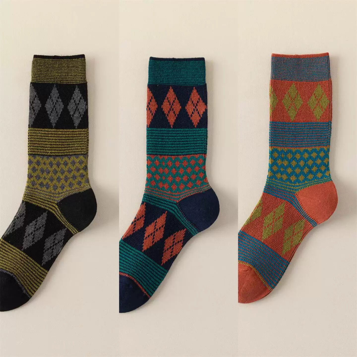 Crystorax | Women’s Mid-Calf Pile Socks for Spring and Autumn Wear