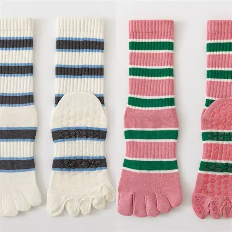 Crystorax | Women’s Five-Finger Yoga Socks with Mid-Calf Coverage