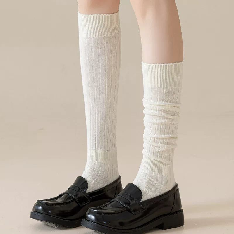 Crystorax | Knee-Length Striped Socks for Women with Lightweight Knit