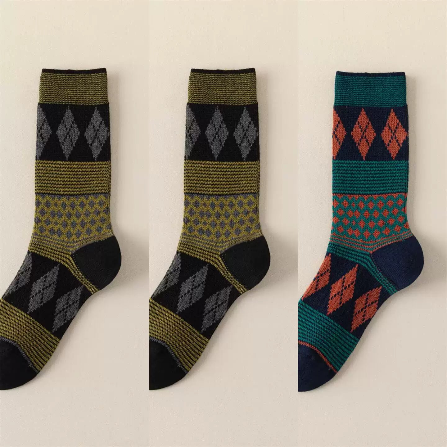 Crystorax | Women’s Mid-Calf Pile Socks for Spring and Autumn Wear