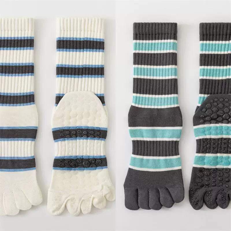 Crystorax | Women’s Five-Finger Yoga Socks with Mid-Calf Coverage