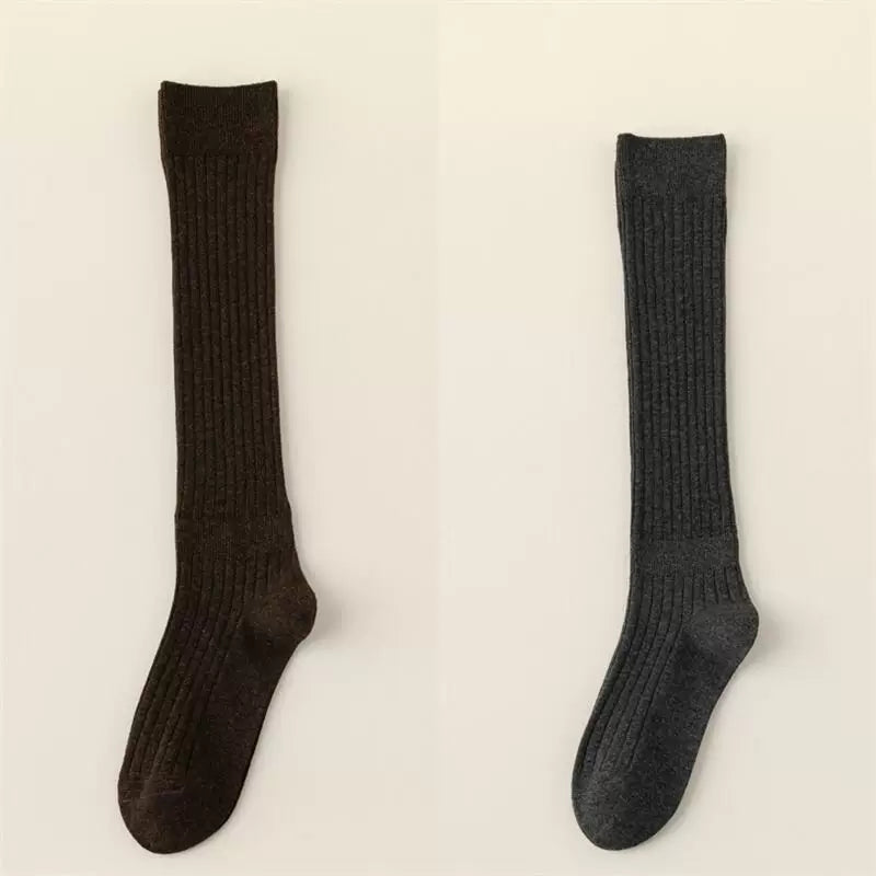 Crystorax | Knee-Length Striped Socks for Women with Lightweight Knit