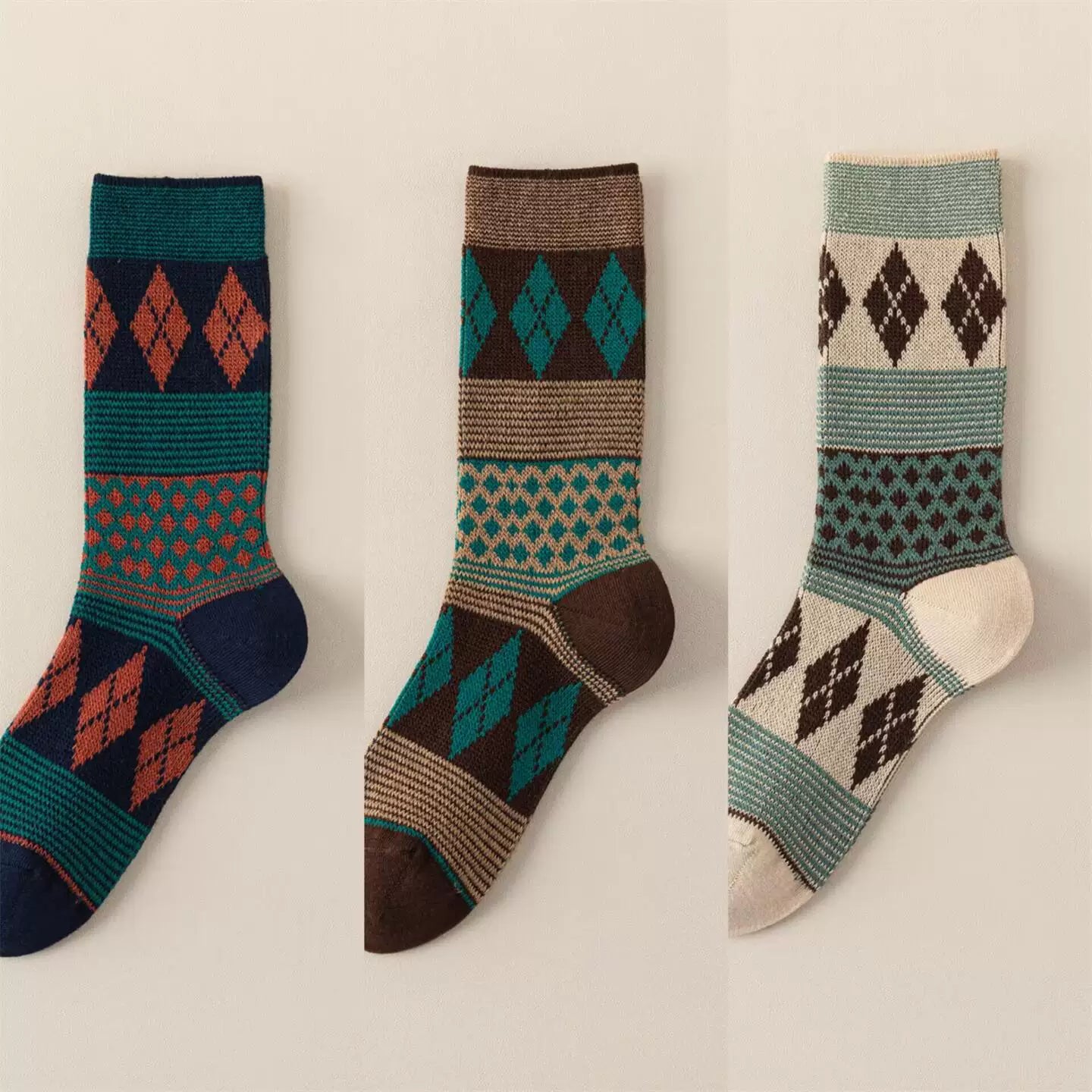 Crystorax | Women’s Mid-Calf Pile Socks for Spring and Autumn Wear