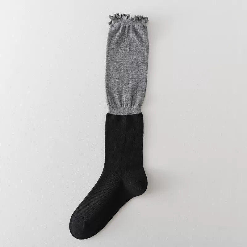 Crystorax | Women’s Lace-Trim Calf Socks for Spring and Summer Wear