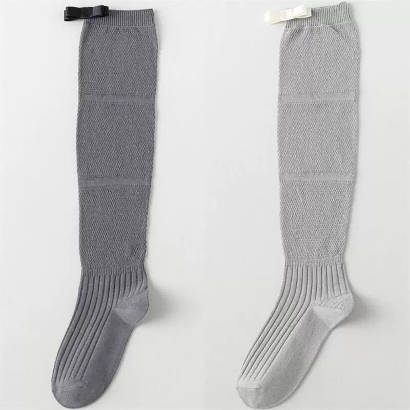 Crystorax | Women’s Ballet Bow Calf Socks with Lightweight Cotton Knit