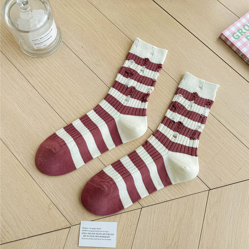 Crystorax | Lightweight Cotton Pile Socks for Women with Mid-Calf Fit