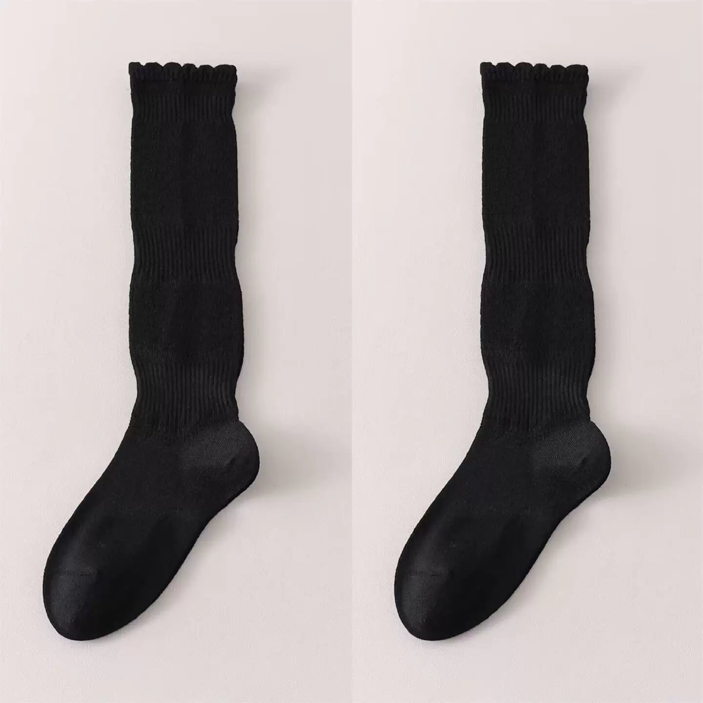 Crystorax | Women’s Merino Wool Calf Socks with Lace Knit Detail