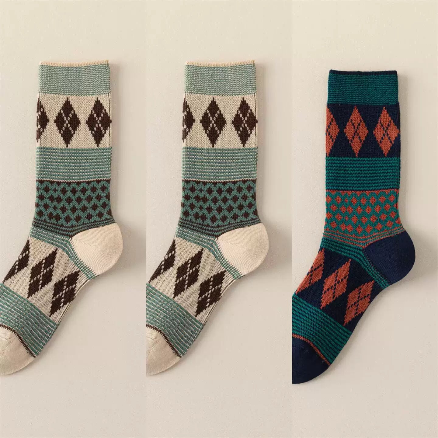 Crystorax | Women’s Mid-Calf Pile Socks for Spring and Autumn Wear