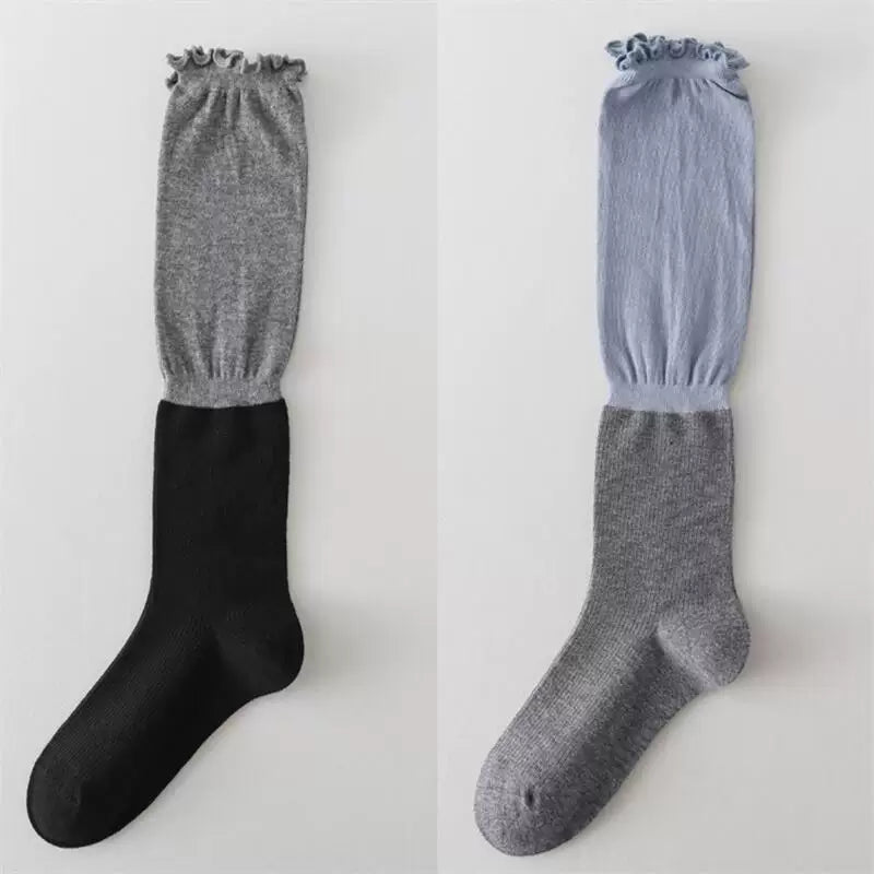 Crystorax | Women’s Lace-Trim Calf Socks for Spring and Summer Wear