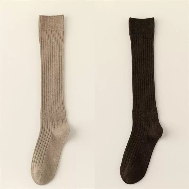 Crystorax | Knee-Length Striped Socks for Women with Lightweight Knit