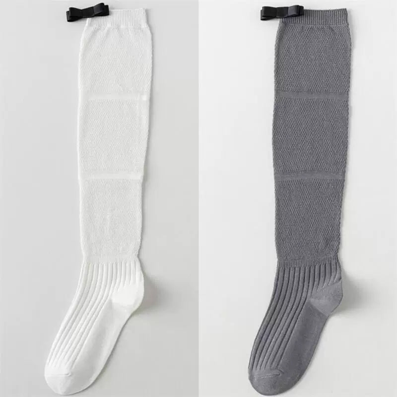 Crystorax | Women’s Ballet Bow Calf Socks with Lightweight Cotton Knit