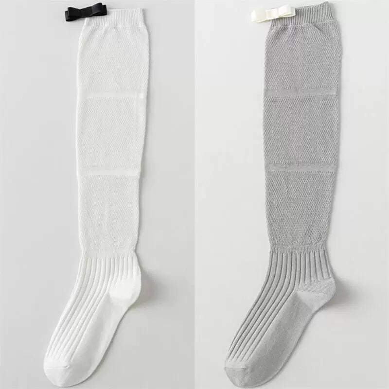Crystorax | Women’s Ballet Bow Calf Socks with Lightweight Cotton Knit