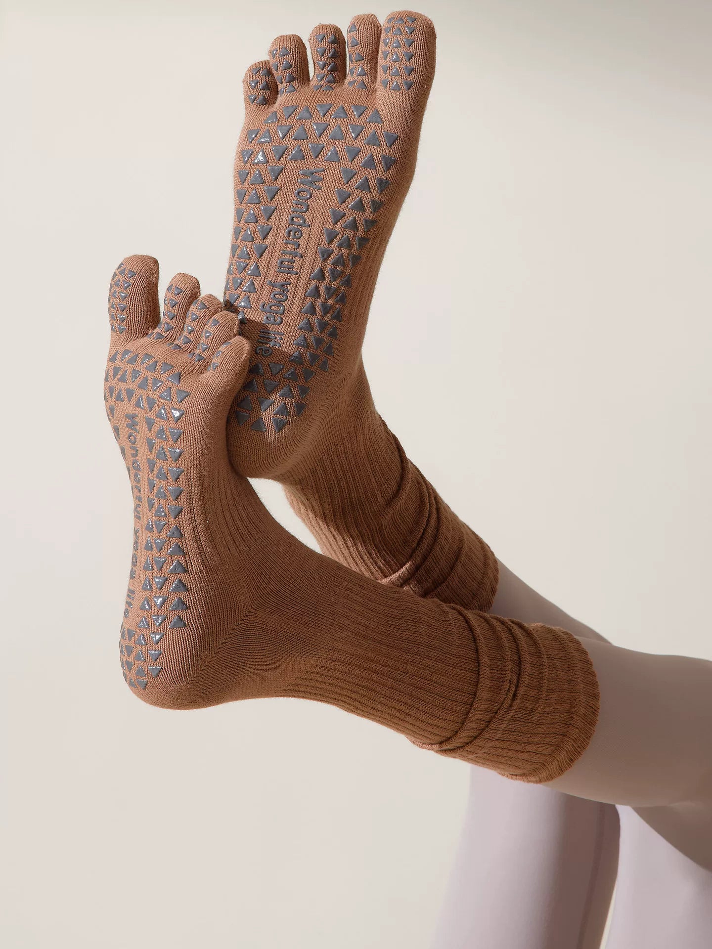 Crystorax | Women’s Five-Finger Yoga Socks with Mid-Calf Length