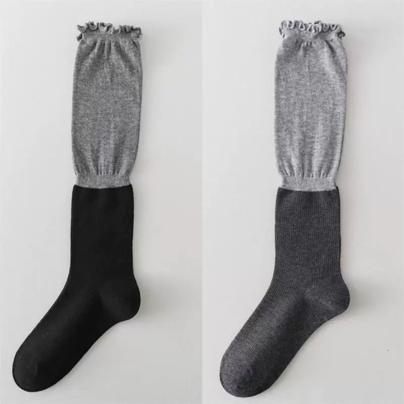 Crystorax | Women’s Lace-Trim Calf Socks for Spring and Summer Wear