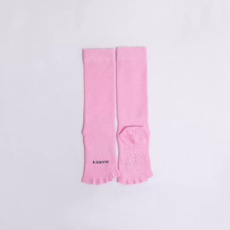Crystorax | Split-Toe Cotton Yoga Socks for Women, Long Tube Mid-Calf Socks for Spring and Autumn Indoor Fitness