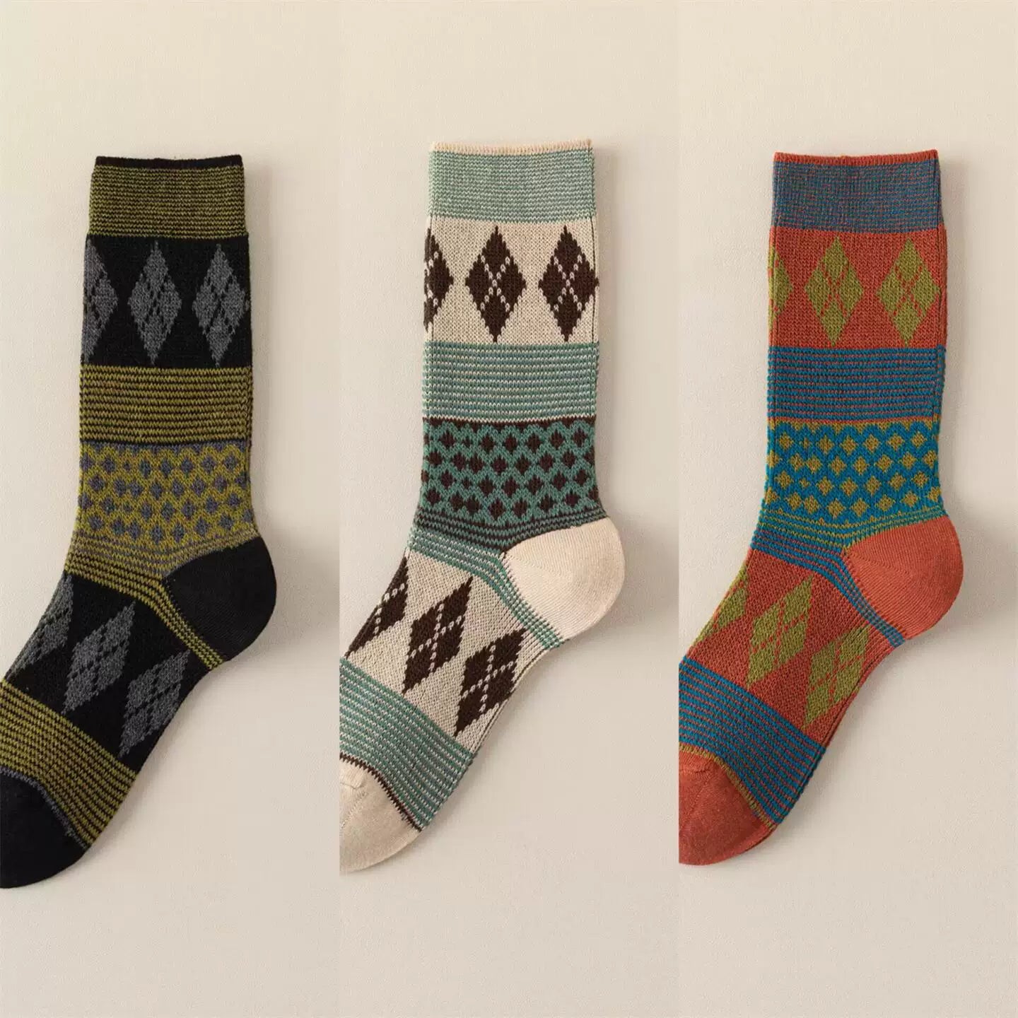Crystorax | Women’s Mid-Calf Pile Socks for Spring and Autumn Wear