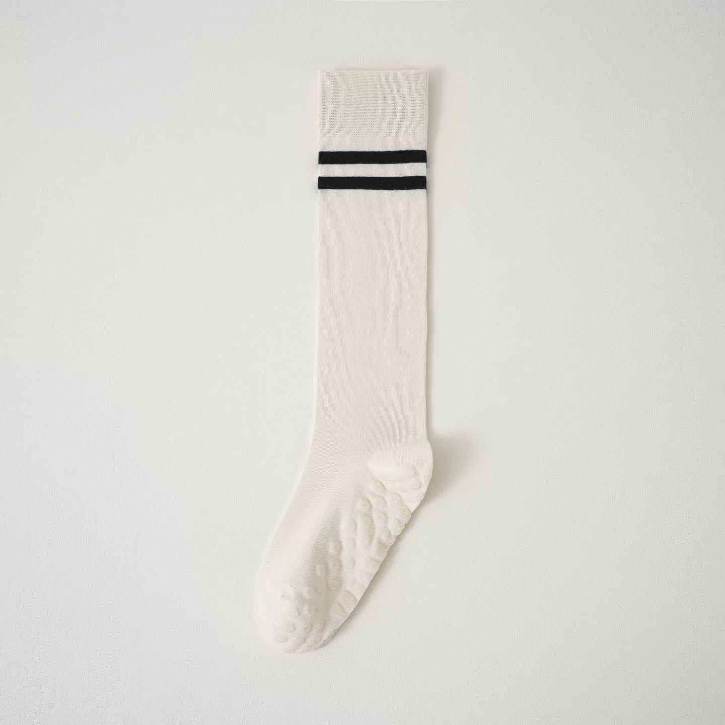 Crystorax | Striped Long Tube Yoga Socks for Women, Non-Slip Mid-Calf Pilates Socks for Indoor Fitness