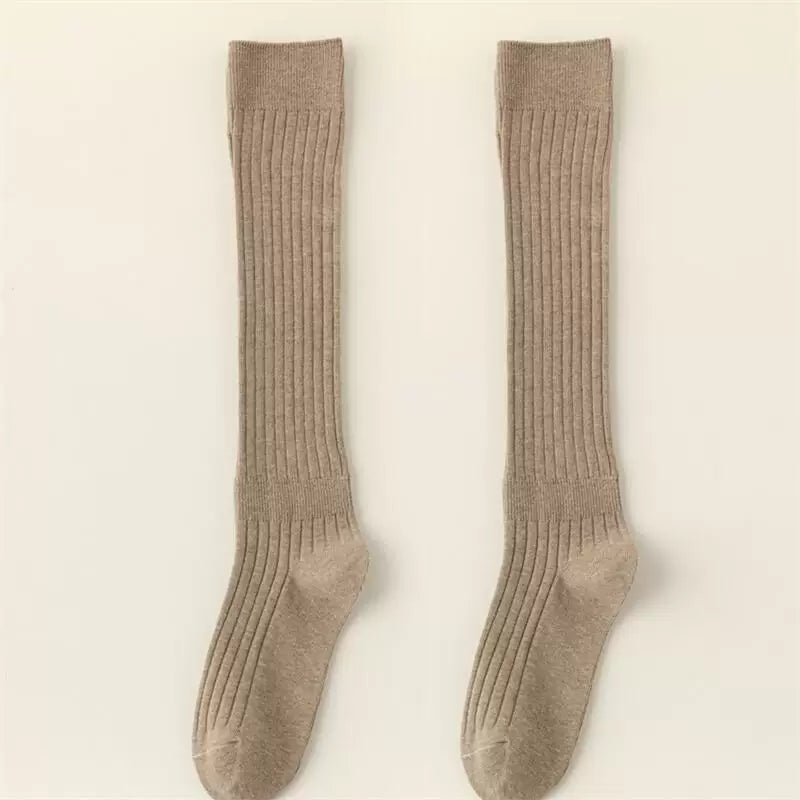 Crystorax | Knee-Length Striped Socks for Women with Lightweight Knit