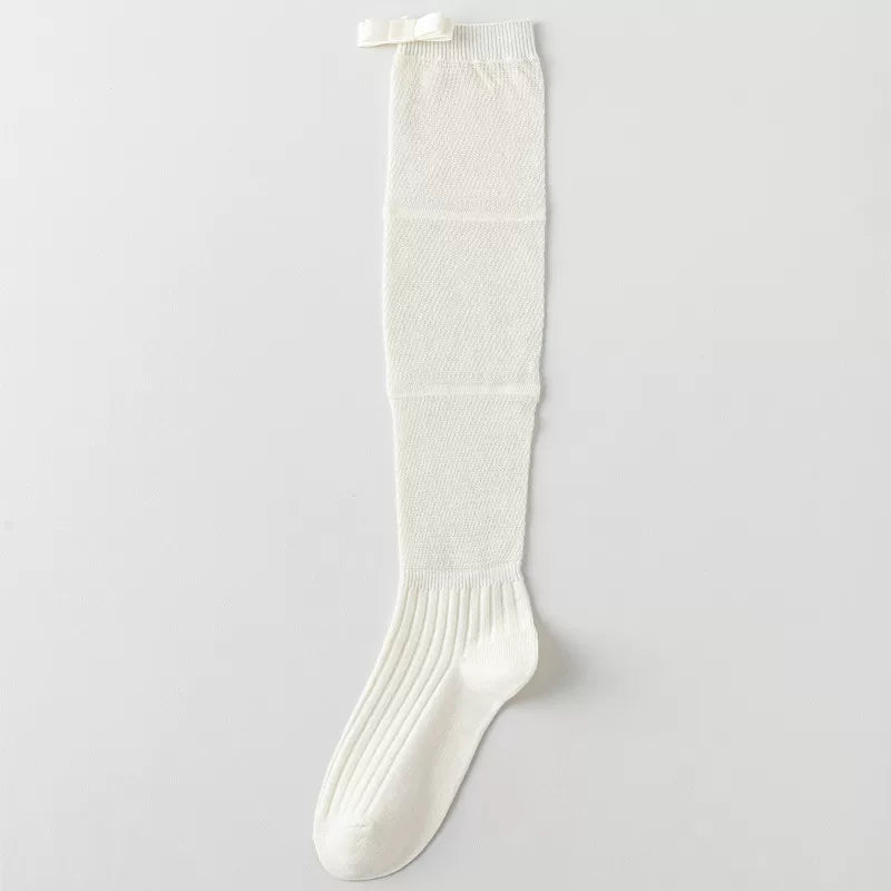 Crystorax | Women’s Ballet Bow Calf Socks with Lightweight Cotton Knit