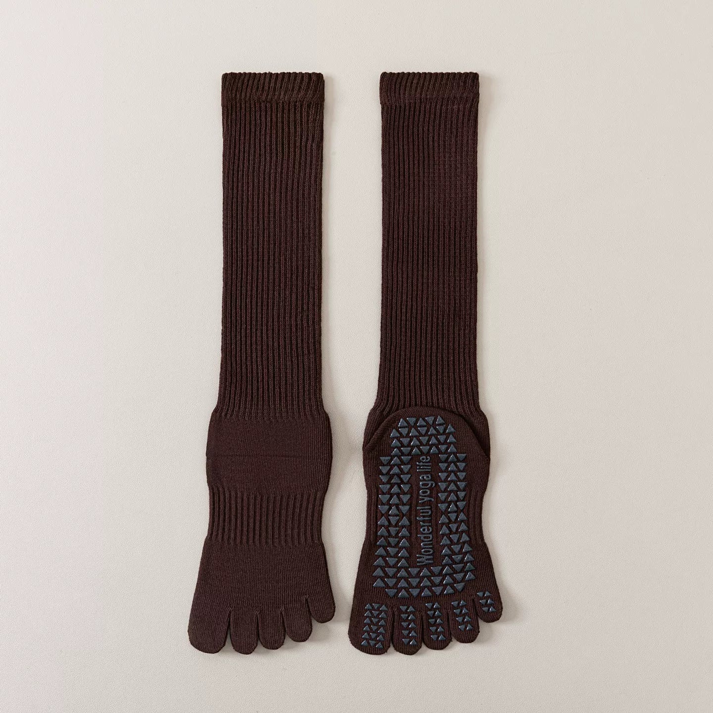 Crystorax | Women’s Five-Finger Yoga Socks with Mid-Calf Length