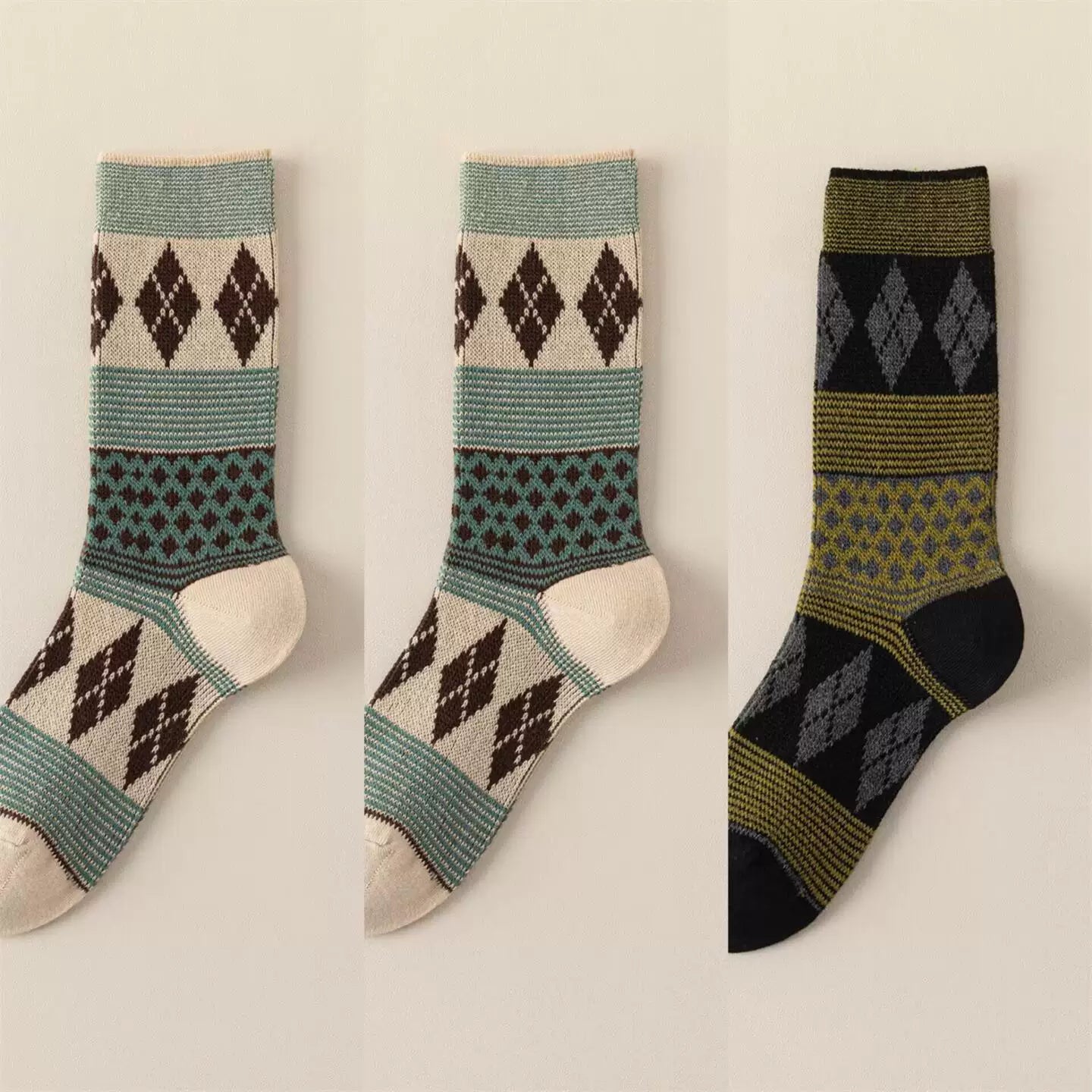 Crystorax | Women’s Mid-Calf Pile Socks for Spring and Autumn Wear