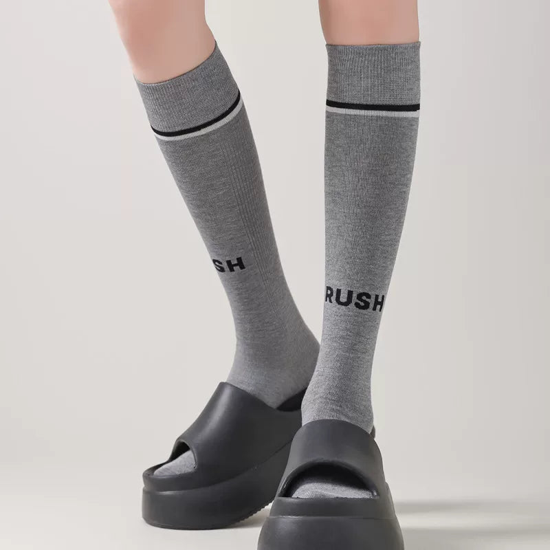 Crystorax | Women’s Mid-High Calf Socks with Soft Pile Knit