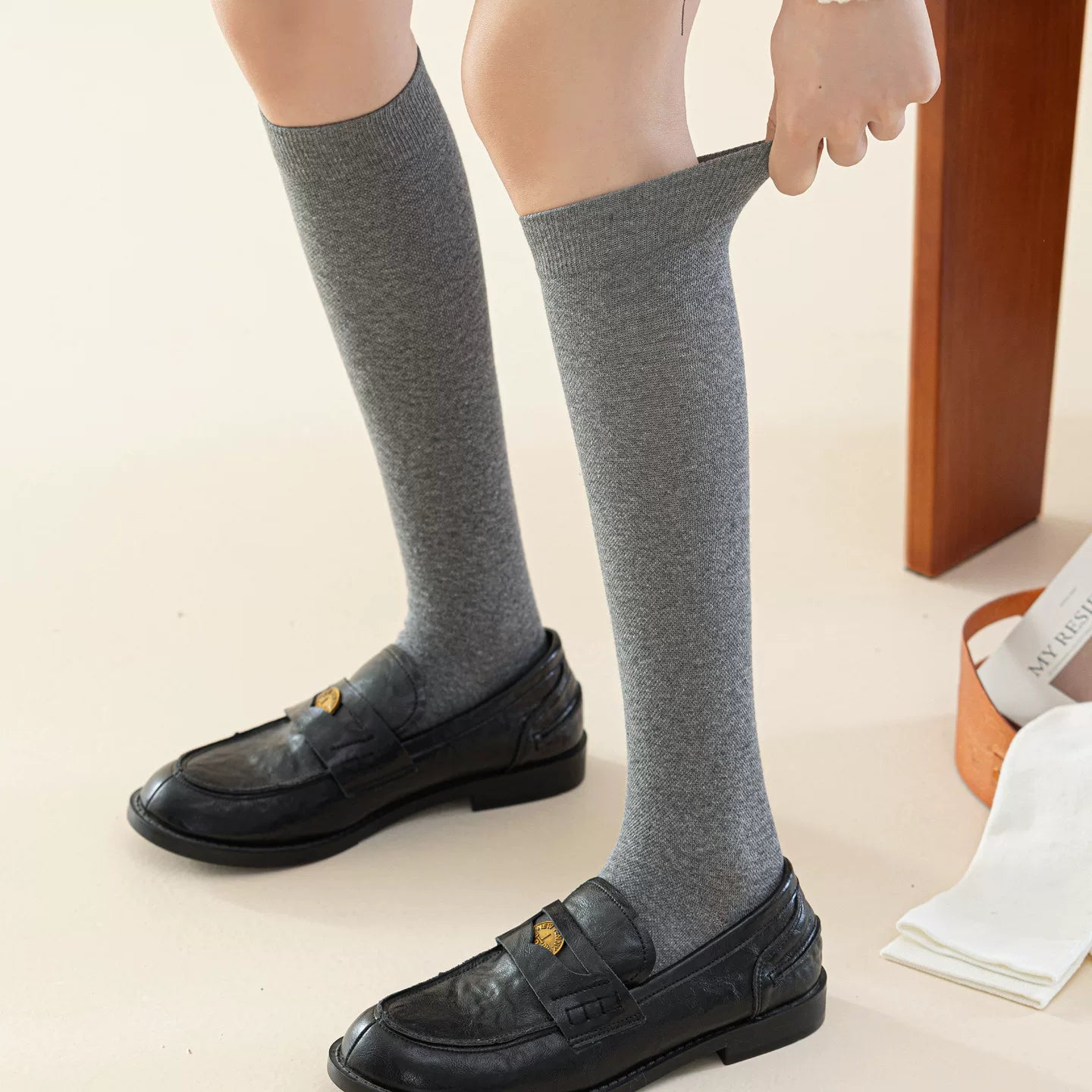 Crystorax | Women’s Pile Knit Long Socks for Everyday Use