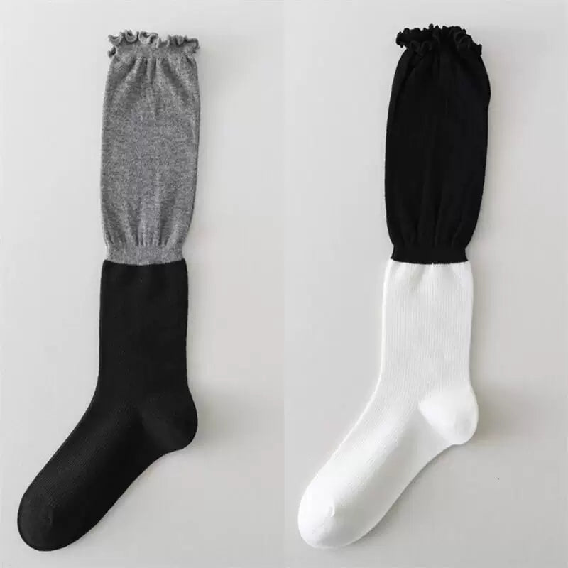 Crystorax | Women’s Lace-Trim Calf Socks for Spring and Summer Wear