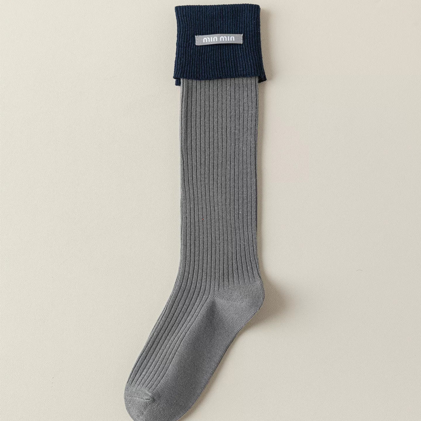 Crystorax | Calf-Length Socks for Women with Fold-Over Knit Detail