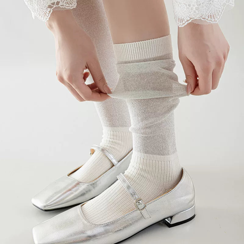 Crystorax | Lightweight Knee-Length Socks for Women Daily Use