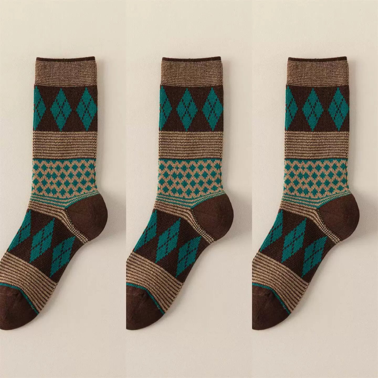 Crystorax | Women’s Mid-Calf Pile Socks for Spring and Autumn Wear