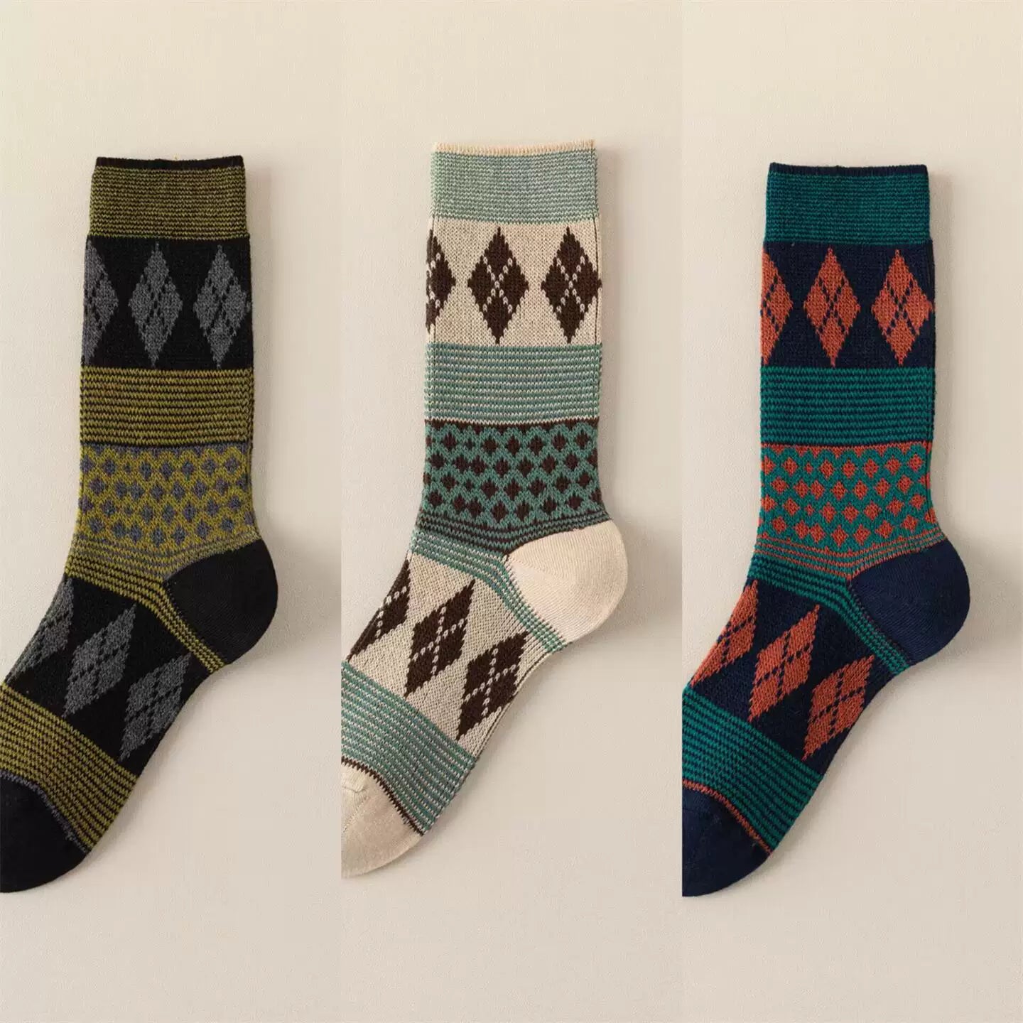 Crystorax | Women’s Mid-Calf Pile Socks for Spring and Autumn Wear