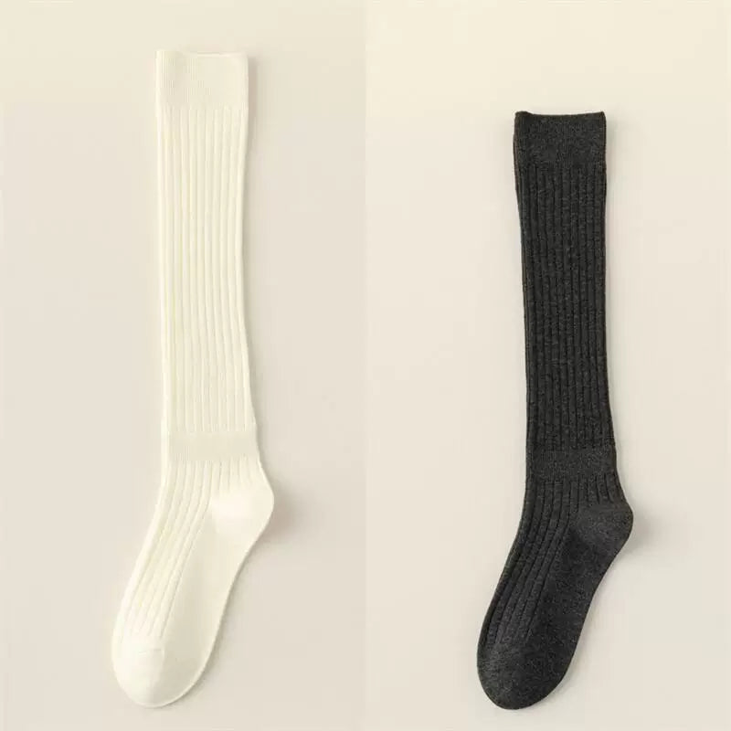 Crystorax | Knee-Length Striped Socks for Women with Lightweight Knit