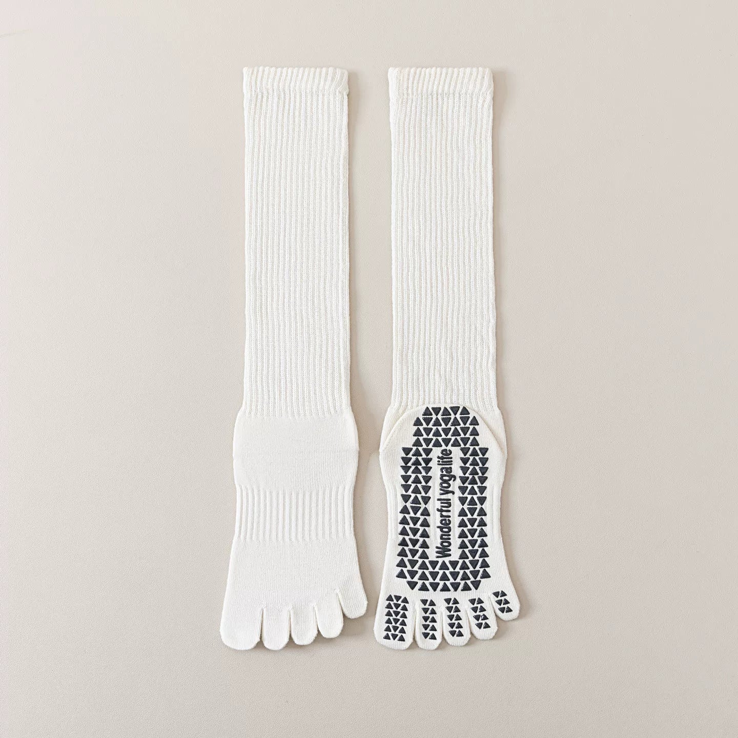 Crystorax | Women’s Five-Finger Yoga Socks with Mid-Calf Length