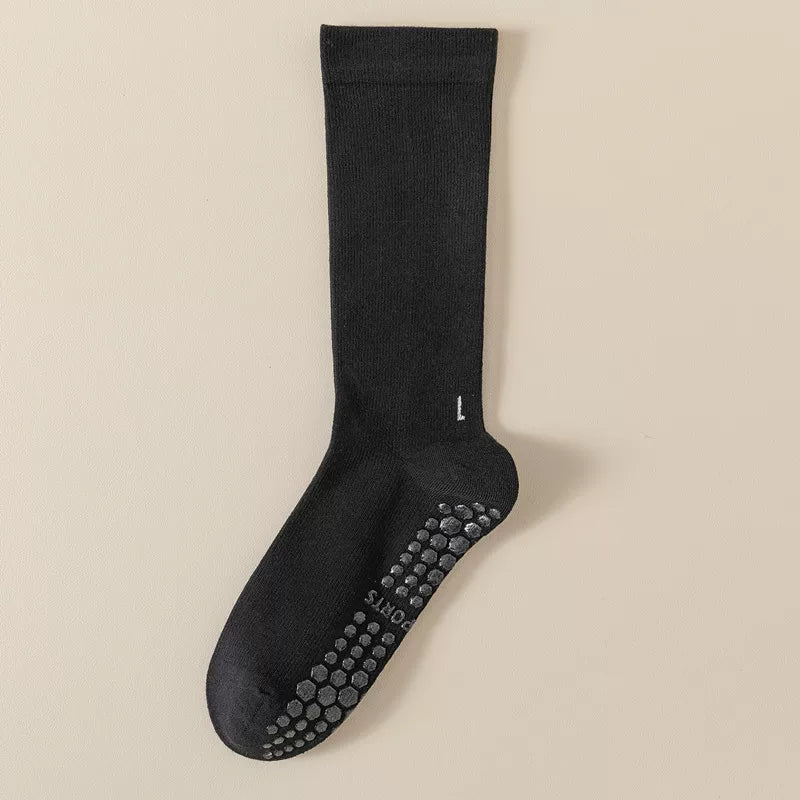 Crystorax | Non-Slip Mid-Calf Yoga Socks for Women, Long Tube Pilates and Dance Socks for Fitness Training