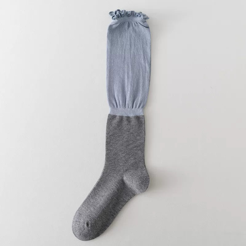 Crystorax | Women’s Lace-Trim Calf Socks for Spring and Summer Wear