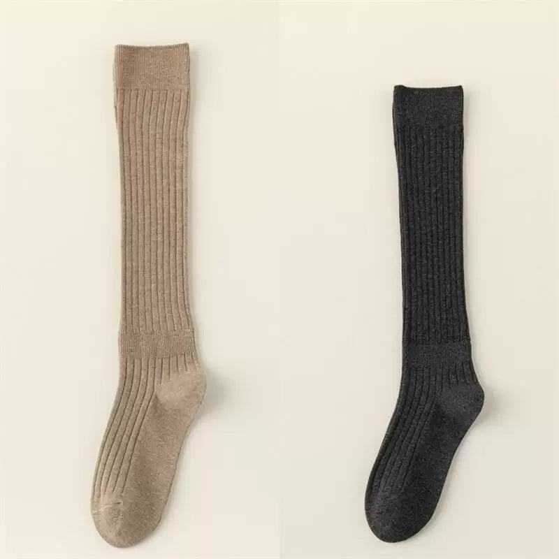 Crystorax | Knee-Length Striped Socks for Women with Lightweight Knit