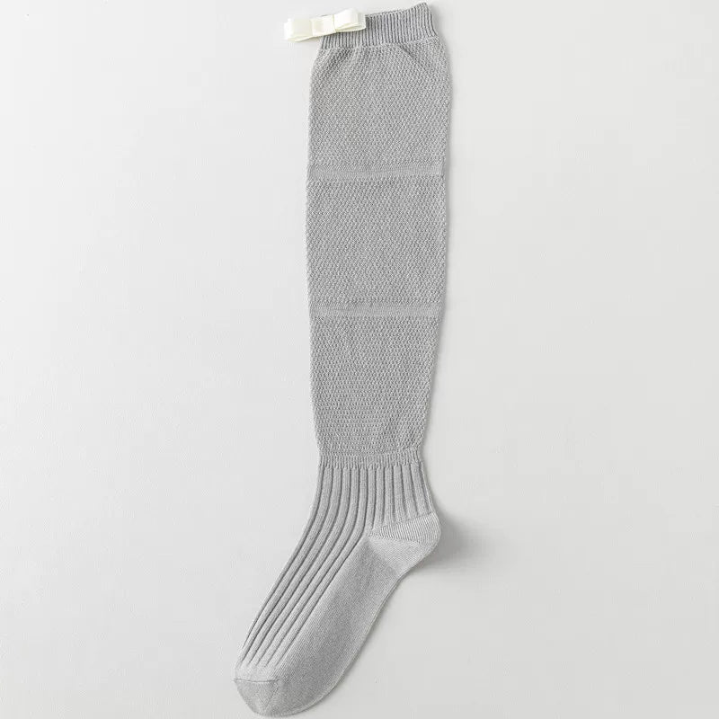 Crystorax | Women’s Ballet Bow Calf Socks with Lightweight Cotton Knit